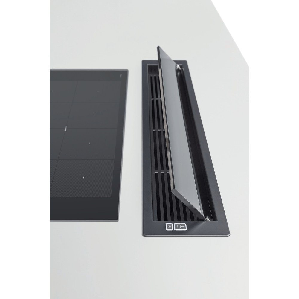 Whirlpool WDO93FBK 86cm Wide Built-In Downdraft Hood - Black | Atlantic Electrics - 39478532341983 