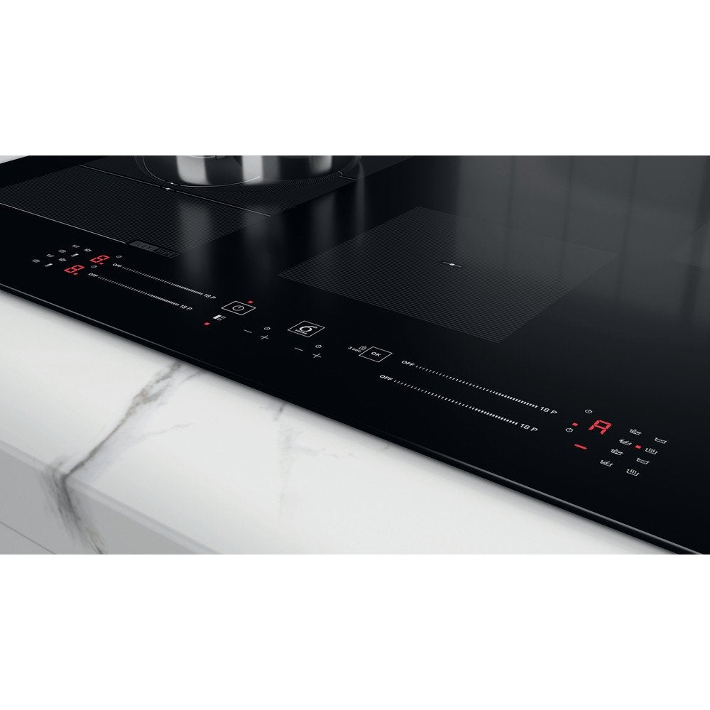 Whirlpool WFS3977NE Induction Hob, 4 Zones, 77cm Wide - Black | Atlantic Electrics