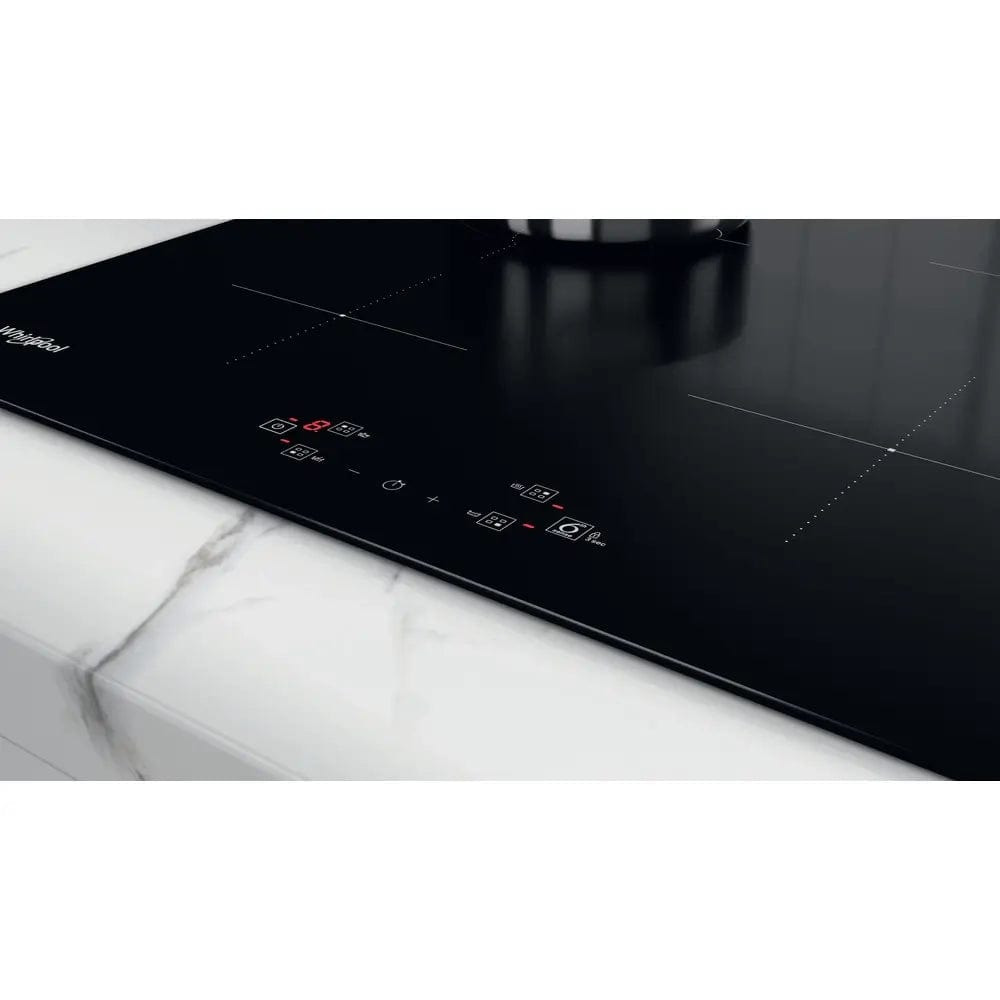 Whirlpool WSQ2160NE Induction Hob, 4 Zones, 59cm Wide - Black | Atlantic Electrics