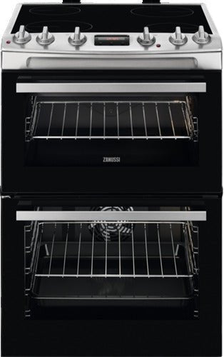 Zanussi ZCV66250XA 60cm Electric Cooker with Ceramic Hob - Stainless Steel | Atlantic Electrics