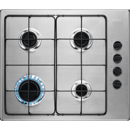 Zanussi ZGNN640X Gas Hob - Stainless Steel | Atlantic Electrics