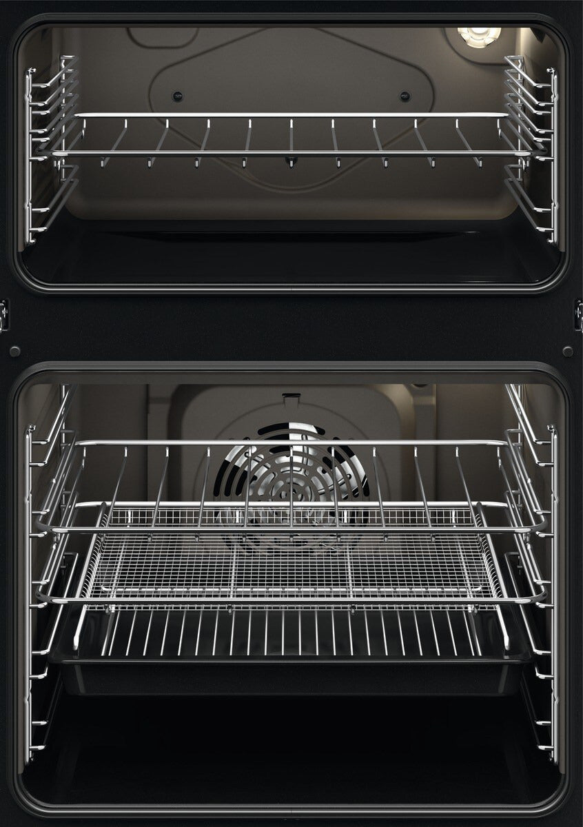 Zanussi ZKCNA7KN AirFry Built In Electric Double Oven - Black | Atlantic Electrics - 41355836686559 