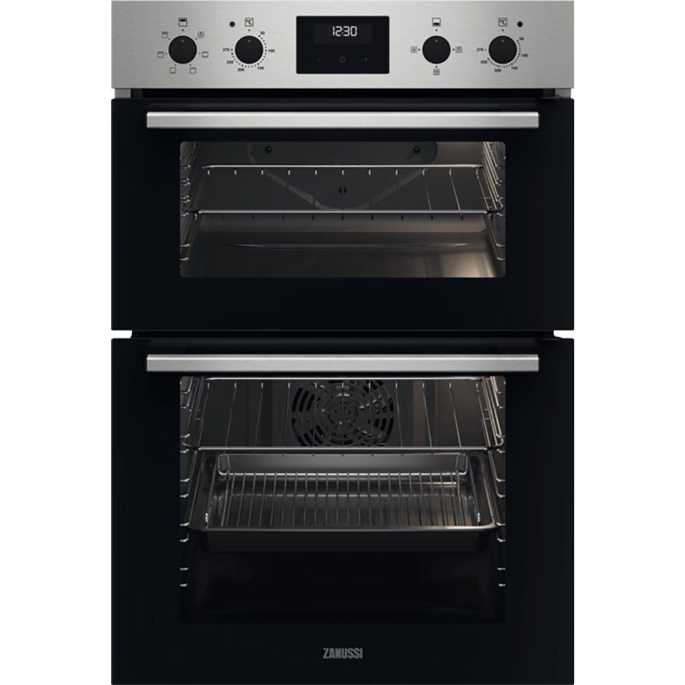 Zanussi ZKCXL3X1 Built In Double Oven Electric - Stainless Steel | Atlantic Electrics - 39478563668191 