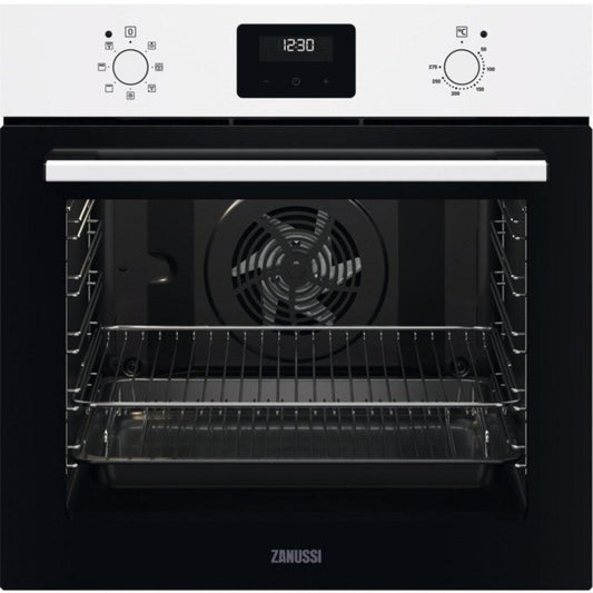 Zanussi ZOHNX3W1 Built In Single Oven Electric - White | Atlantic Electrics