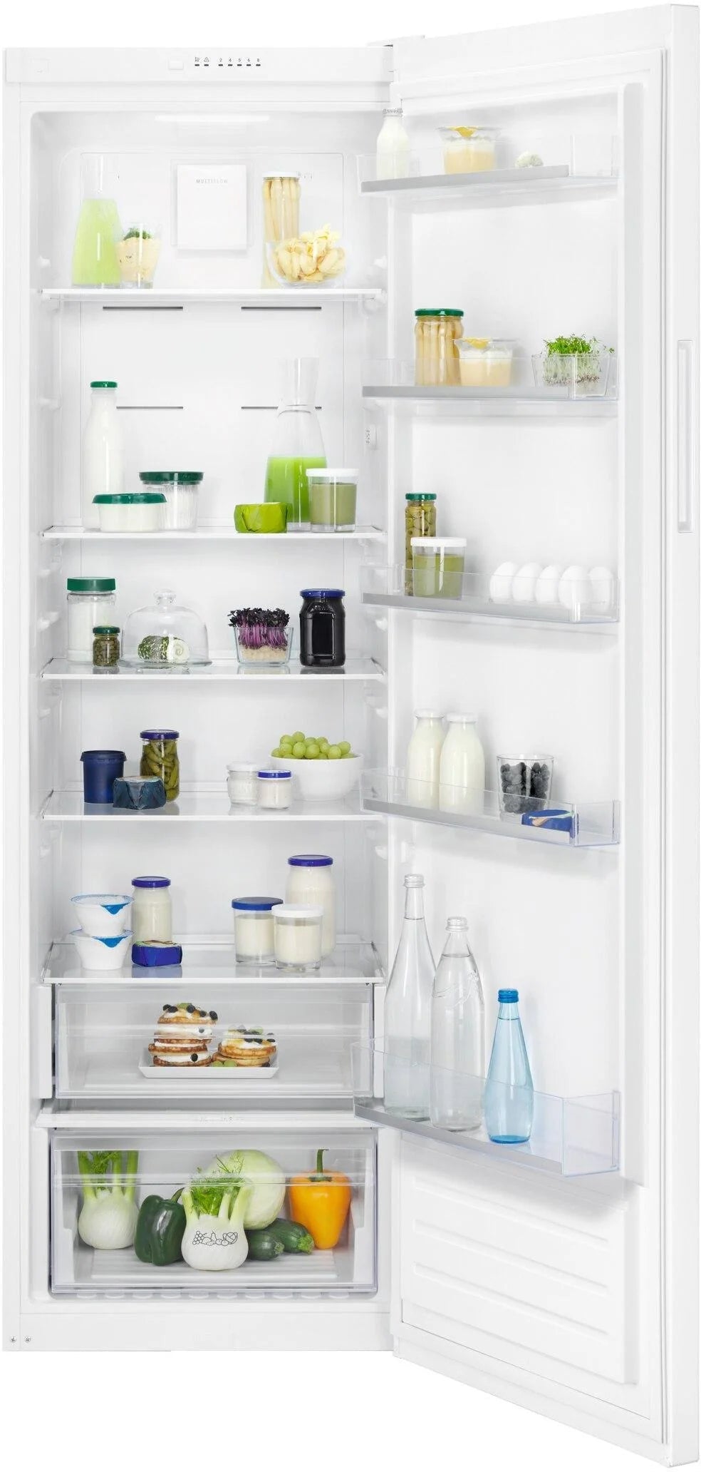 Zanussi ZRME38FW2 380 Litre Tall Freestanding Larder Fridge - White | Atlantic Electrics - 40157567156447 