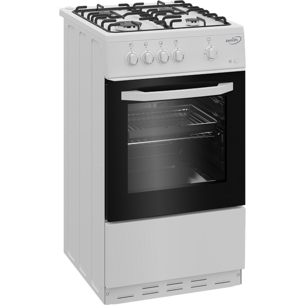 Zenith ZE501W 50cm Single Oven Gas Cooker with Gas Hob - White | Atlantic Electrics