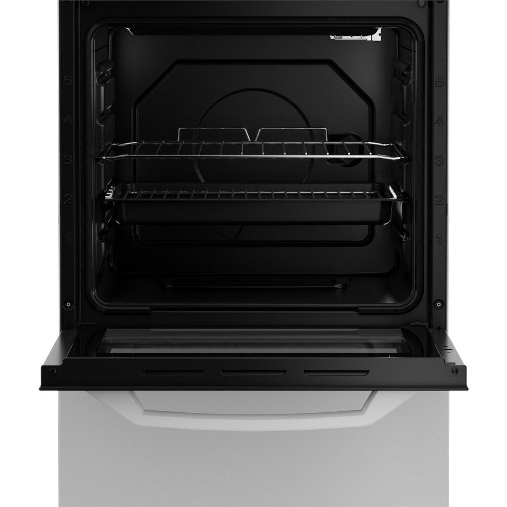 Zenith ZE503W 50cm Single Oven Electric Cooker with solid plate - hob White | Atlantic Electrics - 39478567928031 