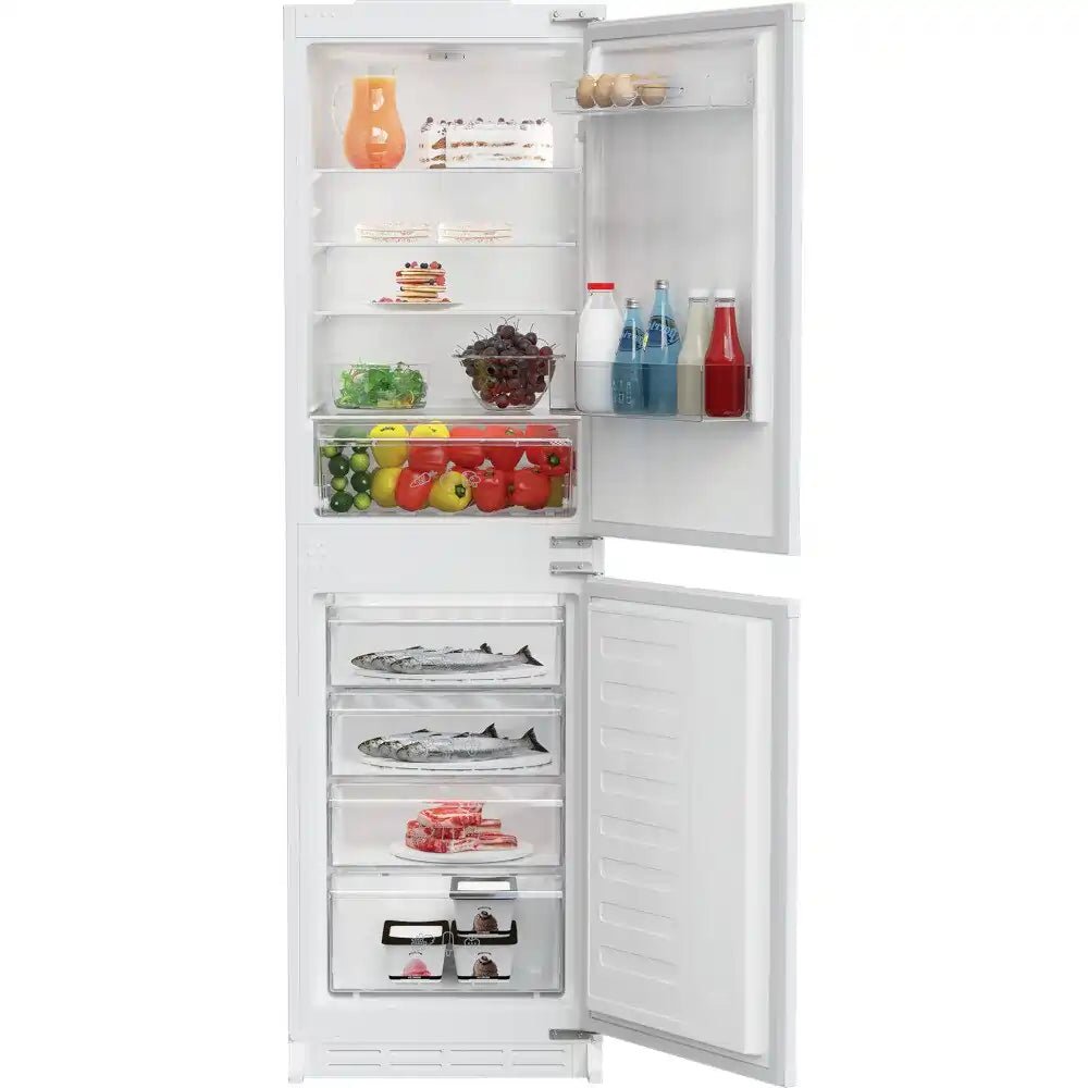 Zenith ZICSD455 54cm 50/50 Manual Integrated Fridge Freezer - White | Atlantic Electrics - 40510125375711 