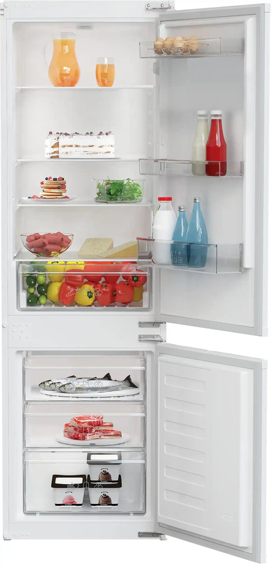 Zenith ZICSD473 54cm 70/30 Manual Integrated Fridge Freezer - White | Atlantic Electrics